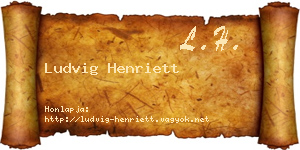 Ludvig Henriett névjegykártya
